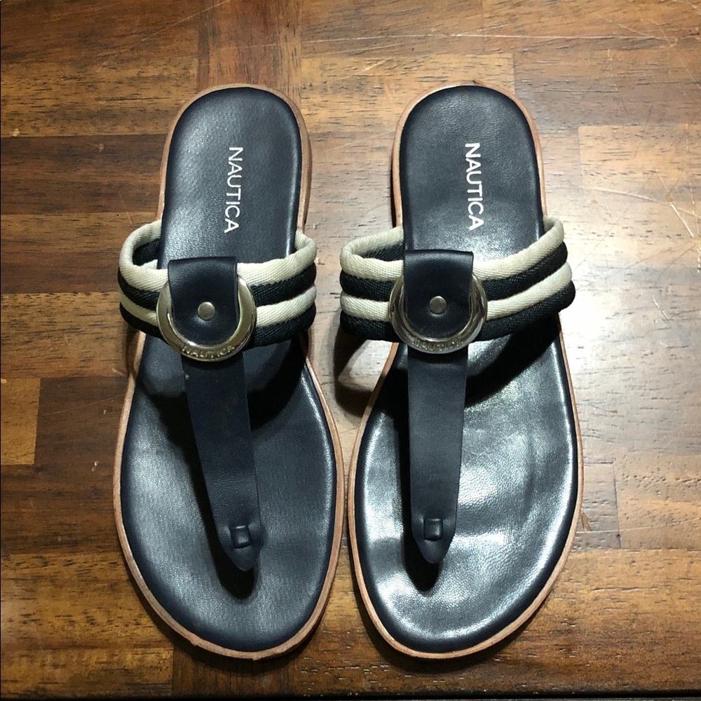 Nautica Women's Striped Navy Sandals